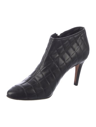 Chanel Interlocking CC Logo Leather Boots