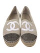 Chanel Interlocking CC Logo Sequin Embellishments Espadrilles