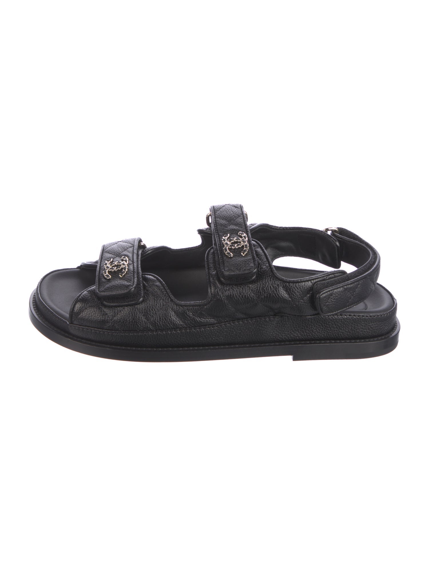 Helmut Lang Leather Feather-Trimmed Sandals - Black Sandals