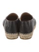 Chanel Interlocking CC Logo Leather Espadrilles
