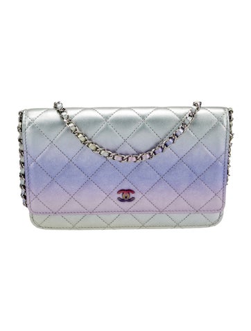 Chanel Crossbody Bags Gradient Metallic Wallet On Chain