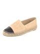 Chanel Interlocking CC Logo Leather Espadrilles