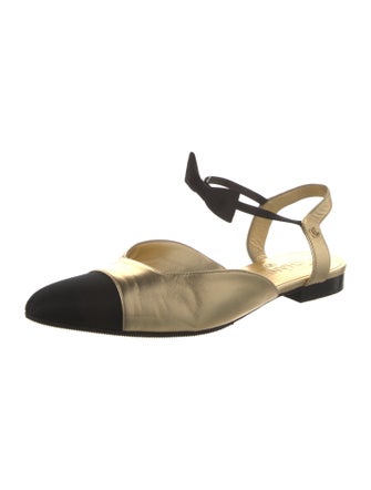 Chanel 2020 Interlocking CC Logo Slingback Flats