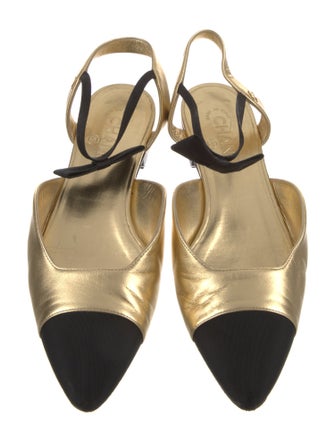 Chanel 2020 Interlocking CC Logo Slingback Flats