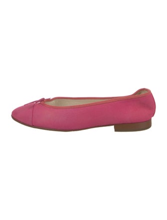 Chanel Interlocking CC Logo Canvas Ballet Flats