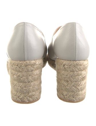 Chanel Interlocking CC Logo Leather Espadrilles