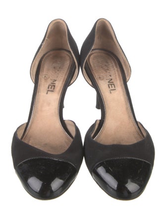 Chanel Interlocking CC Logo Canvas D'Orsay Pumps