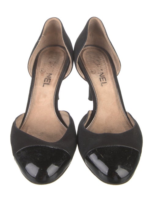 Chanel Interlocking CC Logo Canvas D'Orsay Pumps