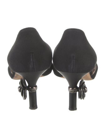 Chanel Interlocking CC Logo Canvas D'Orsay Pumps