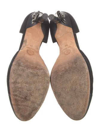 Chanel Interlocking CC Logo Canvas D'Orsay Pumps