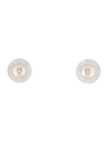 Chanel Clip-On Vintage Mother Of Pearl & Faux Earrings