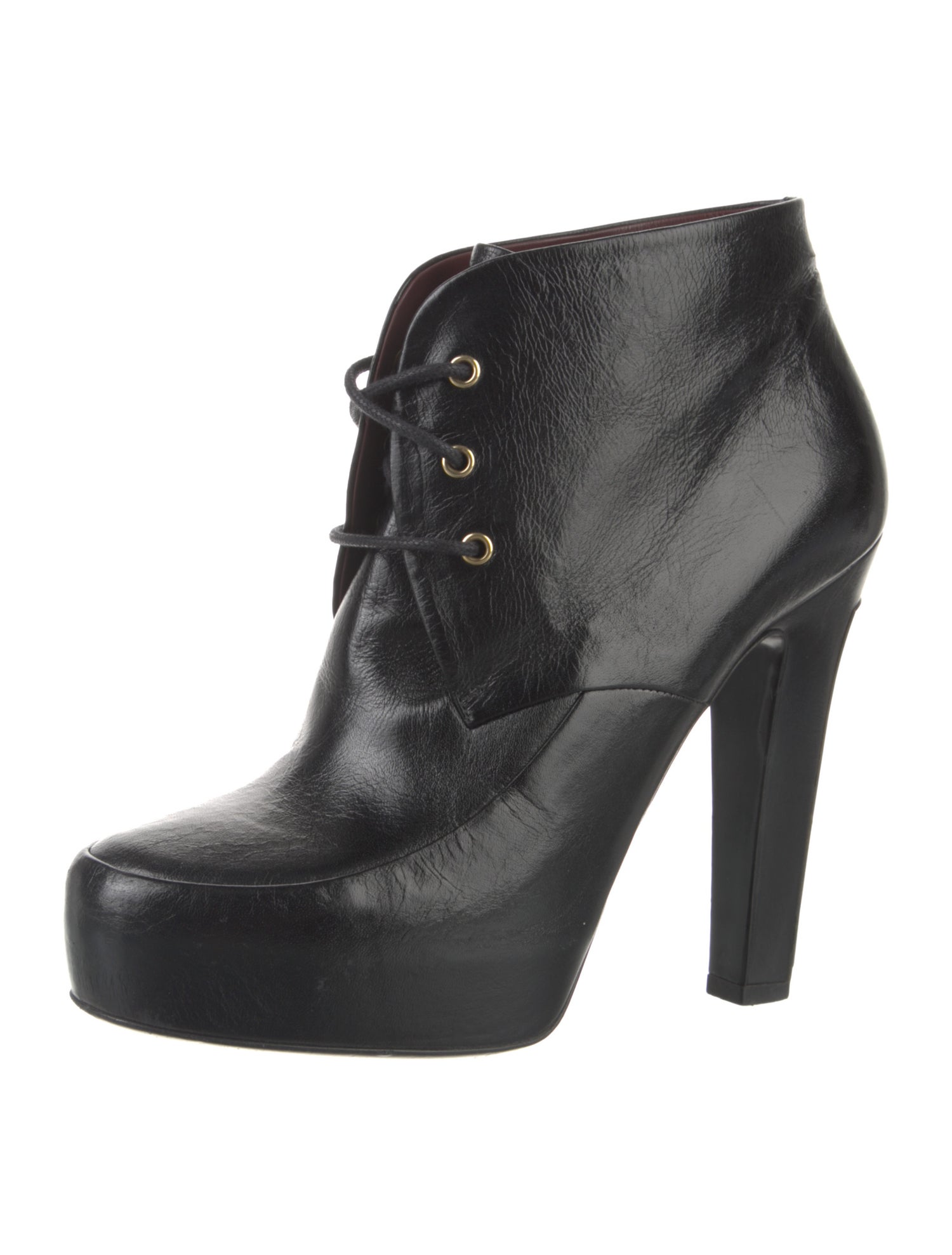 Chanel 2013 Interlocking CC Logo Lace-Up Boots