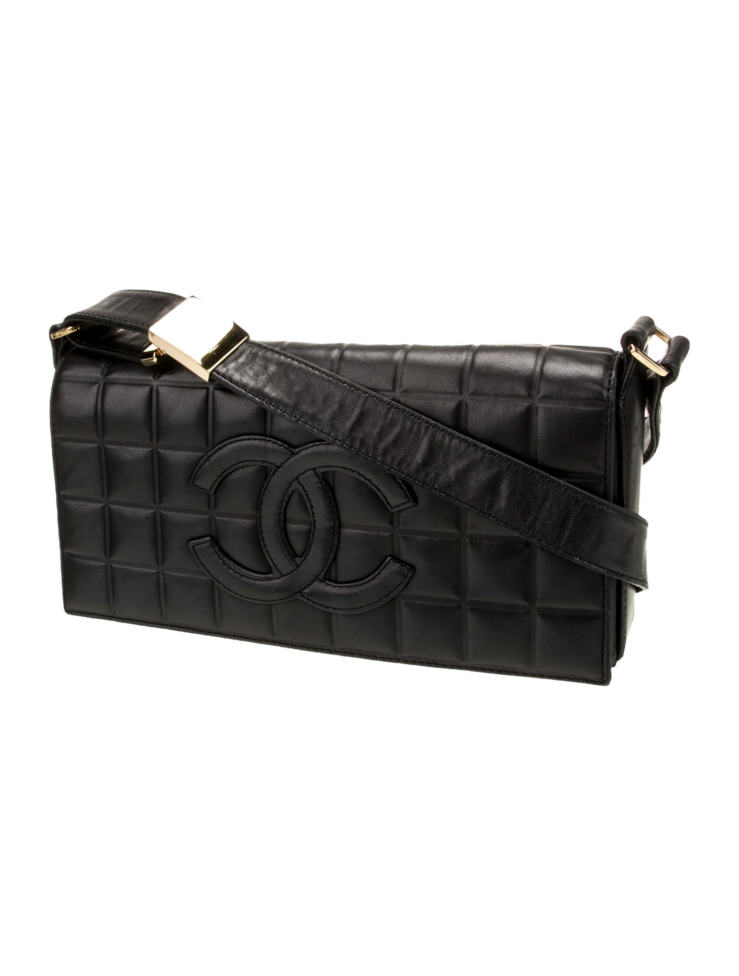 Chanel Chocolate Bar CC Flap Bag - Black Shoulder Bags, Handbags
