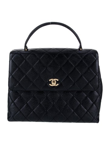 Chanel Handle Bags Caviar Kelly Flap Bag