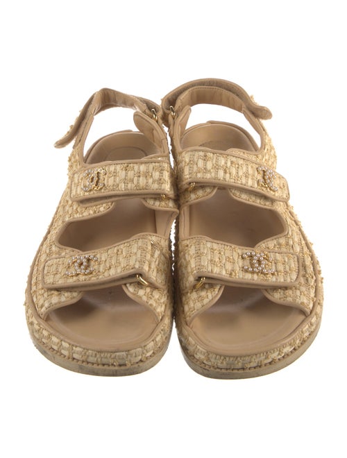 Chanel Interlocking CC Logo Jute Espadrilles