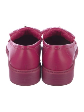 Chanel Interlocking CC Logo Leather Loafers