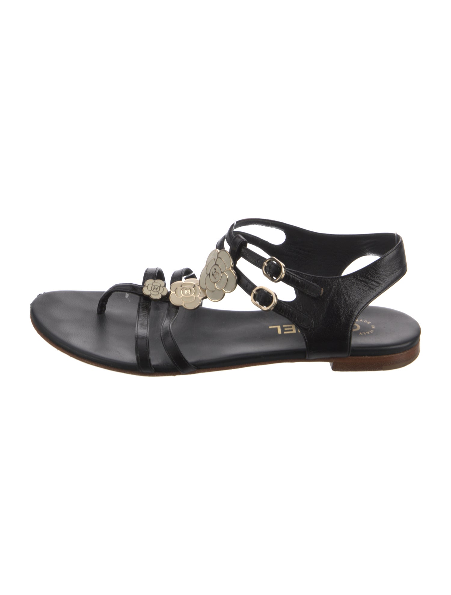 Chanel 2016 Interlocking CC Logo Slingback Sandals