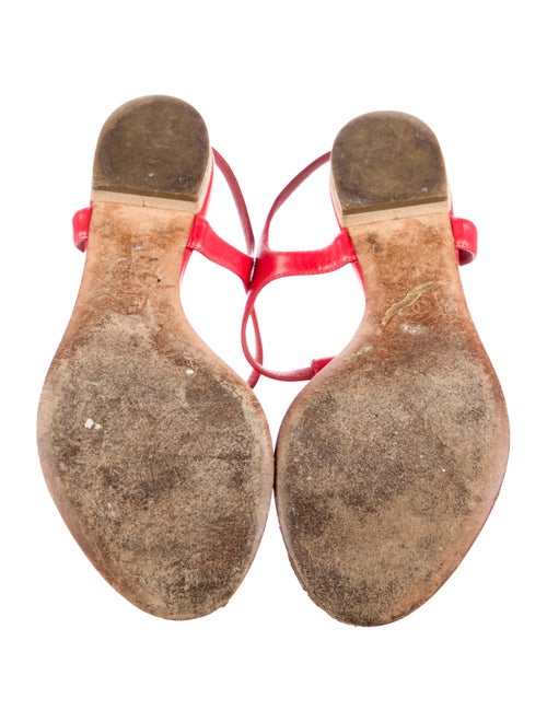 Chanel Interlocking CC Logo Leather T-Strap Sandals