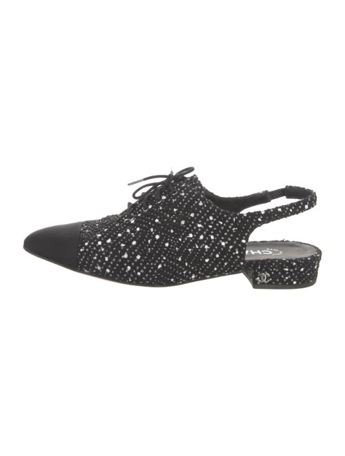 Chanel 2023 Interlocking CC Logo Slingback Flats