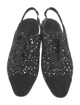 Chanel 2023 Interlocking CC Logo Slingback Flats