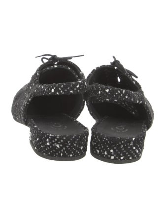 Chanel 2023 Interlocking CC Logo Slingback Flats