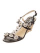 Chanel 2012 Interlocking CC Logo T-Strap Sandals