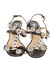 Chanel 2012 Interlocking CC Logo T-Strap Sandals