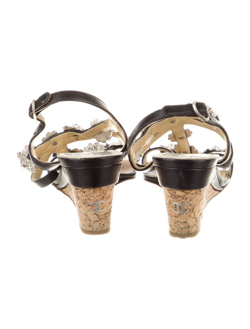 Chanel 2012 Interlocking CC Logo T-Strap Sandals