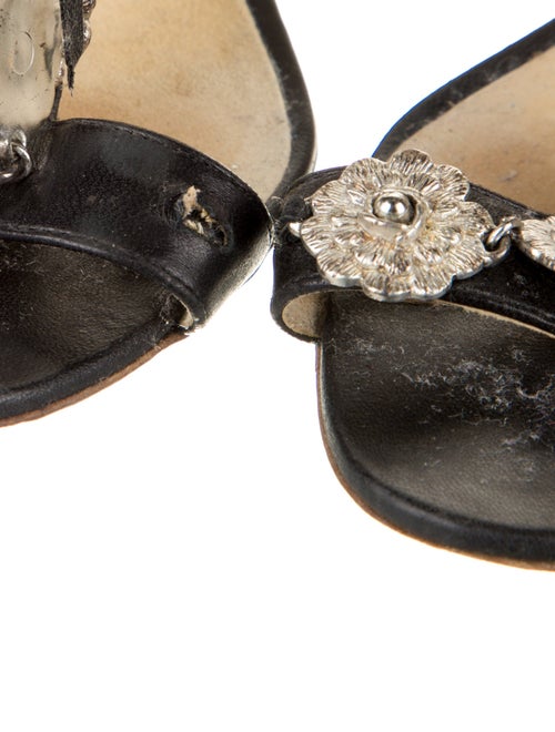 Chanel 2012 Interlocking CC Logo T-Strap Sandals