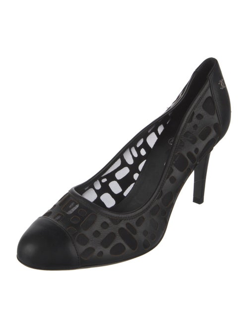 Chanel Interlocking CC Logo Mesh Pumps