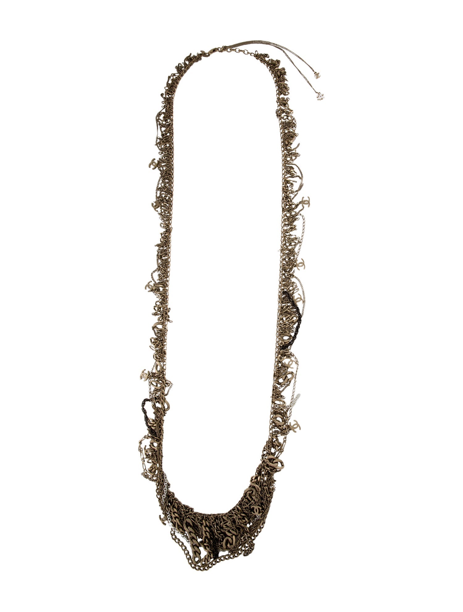 Chanel CC Fringe Chain Necklace