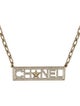Chanel Strass Logo Pendant Necklace