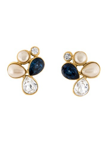 Chanel Clip-On Vintage Cluster Earrings