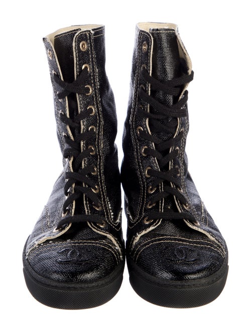 Chanel 2015 Interlocking CC Logo Combat Boots