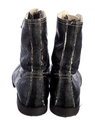 Chanel 2015 Interlocking CC Logo Combat Boots
