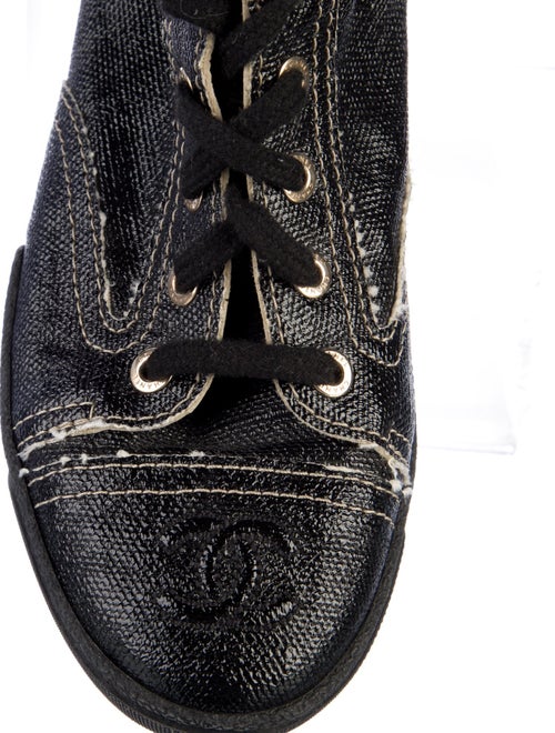 Chanel 2015 Interlocking CC Logo Combat Boots