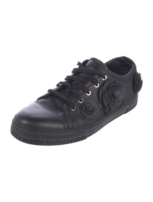 Chanel Interlocking CC Logo Lambskin Sneakers