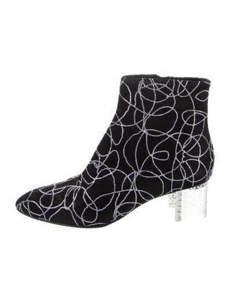 Alaïa Suede Printed Lace-Up Boots