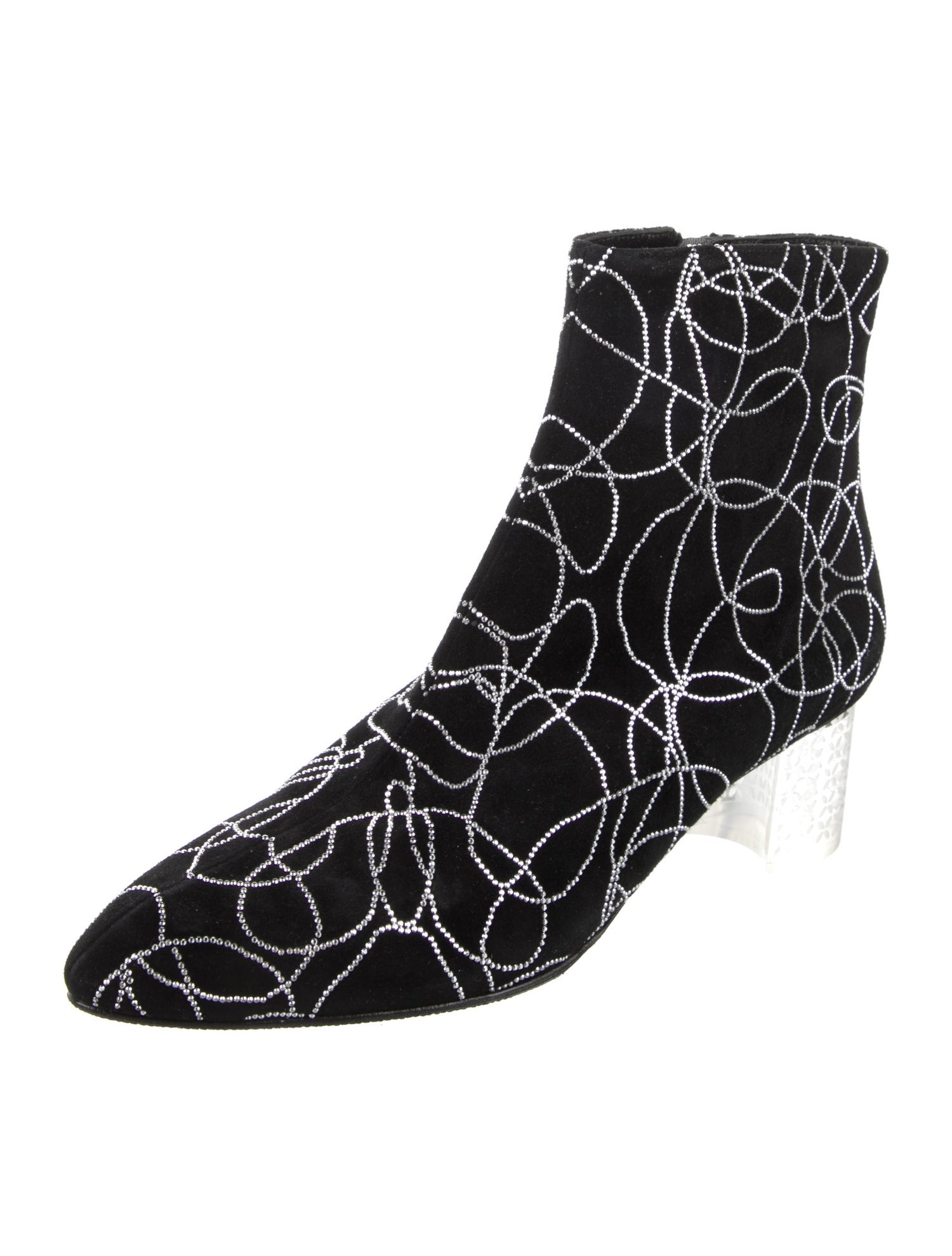 Alaïa Suede Printed Lace-Up Boots