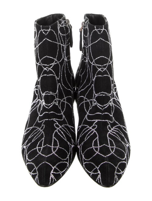Alaïa Suede Printed Lace-Up Boots
