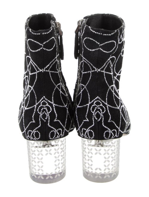 Alaïa Suede Printed Lace-Up Boots
