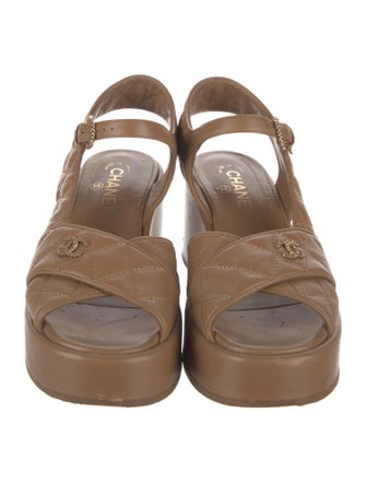 Chanel 2022 Interlocking CC Logo Sandals