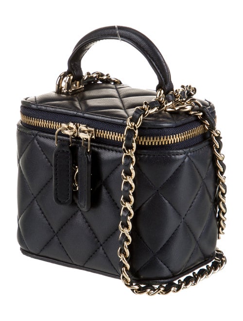 Chanel Mini Top Handle Vanity Case w/ Chain