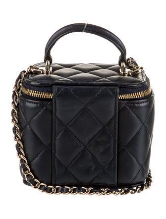 Chanel Mini Top Handle Vanity Case w/ Chain