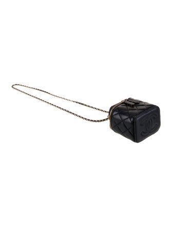 Chanel Mini Top Handle Vanity Case w/ Chain