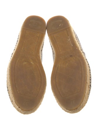 Chanel Interlocking CC Logo Leather Espadrilles