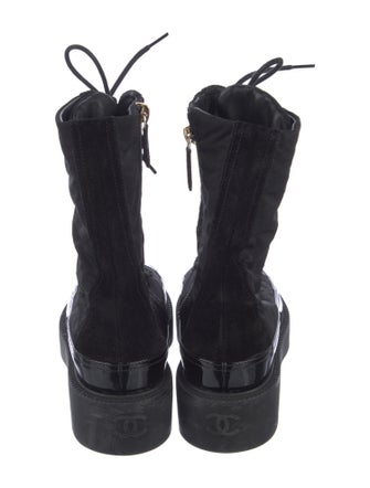 Chanel 2021 Interlocking CC Logo Combat Boots