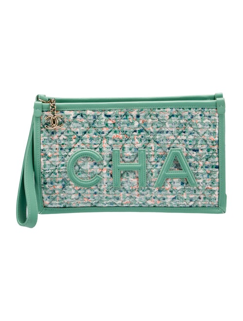 Chanel Tweed PVC Clutch