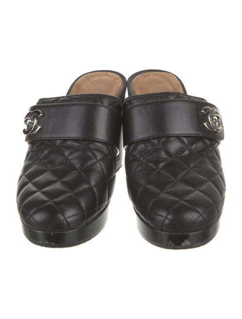 Chanel Interlocking CC Logo Lambskin Mules