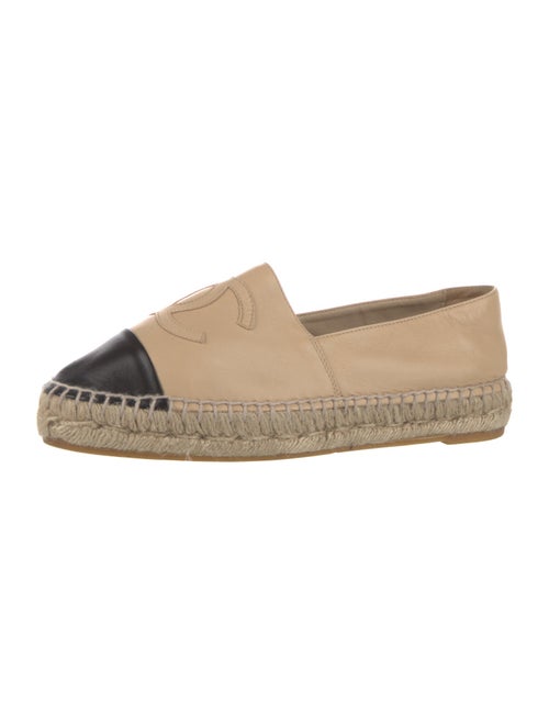 Chanel Interlocking CC Logo Lambskin Espadrilles